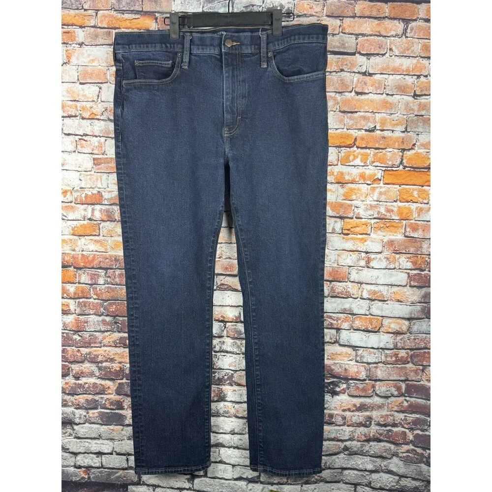 J.Crew Men's Straight Fit Flex In Signature Stretch Blue Jeans 38